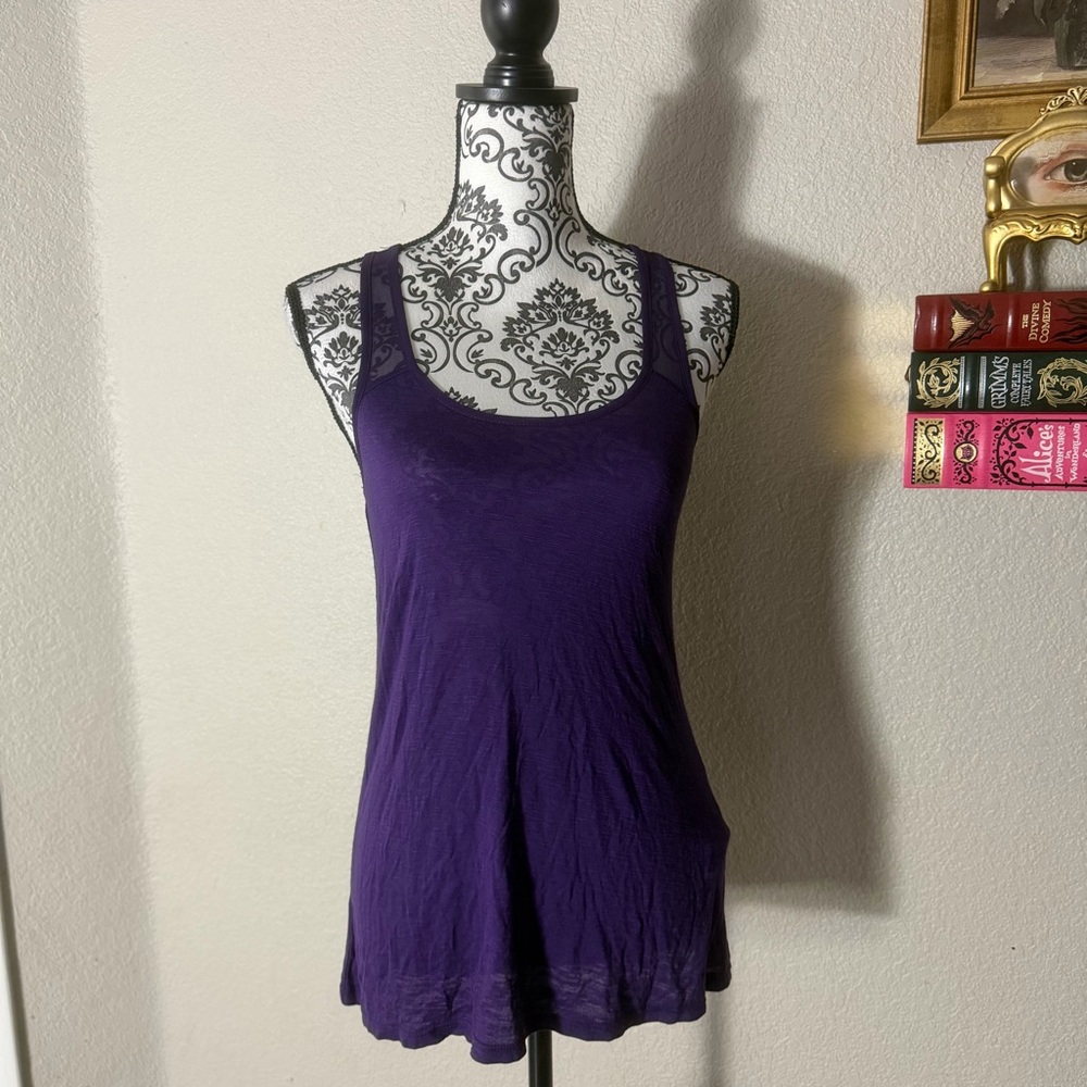 Lucky Brand Purple Scoop Neck Tank Top